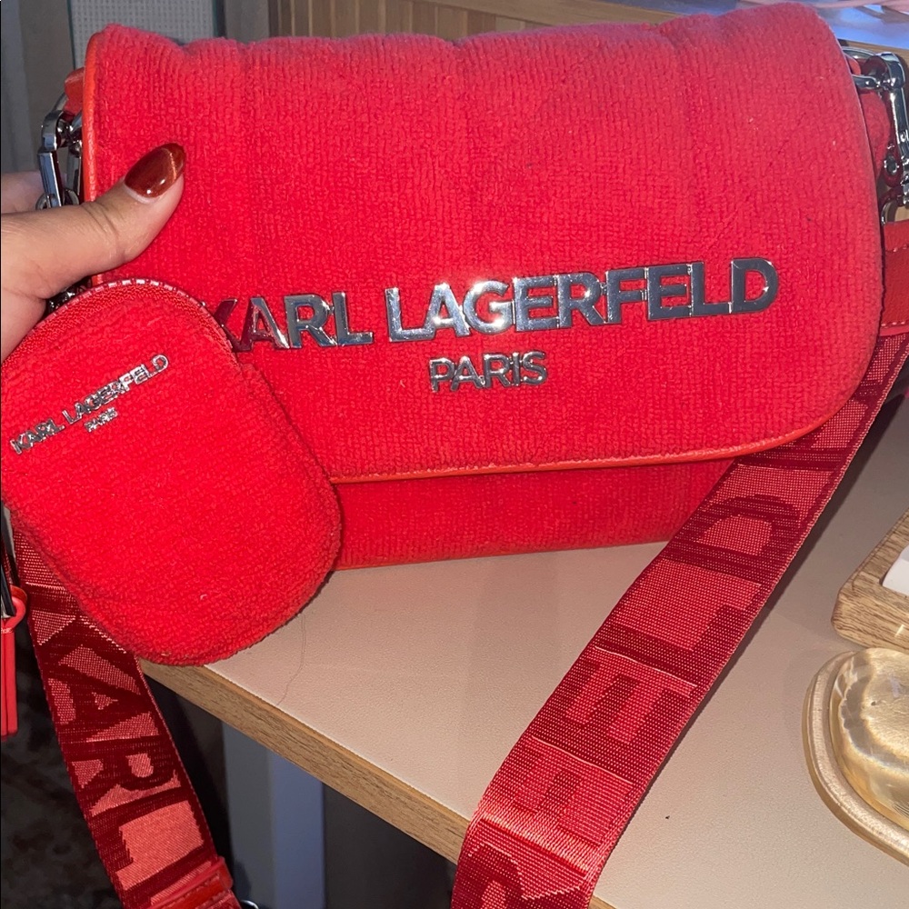Karl Lagerfeld Vibrant Red Shoulder Bag